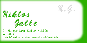 miklos galle business card